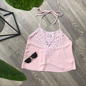 Solemio low back halter top